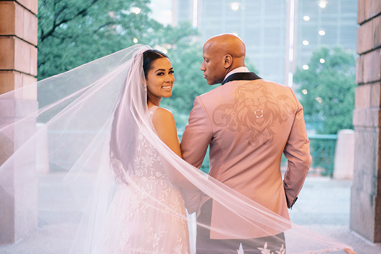 Image of Ryan Shazier with his wife, Michelle Rodriguez