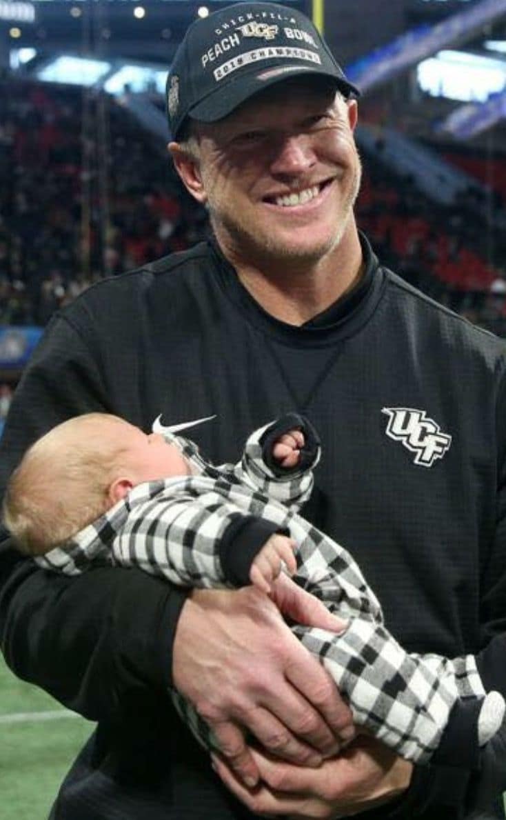 Image of Scott Frost with his son, Ryan James Frost