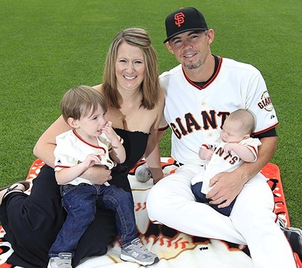 Image of Sergio Romo with his previous partner, Chelsea Codlin, and their kids
