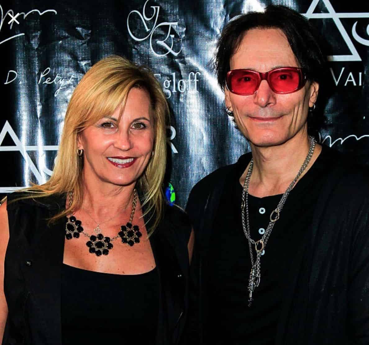 Image of Steve Vai with his wife, Pia Maiocco