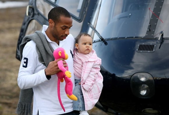 Image of Thierry Henry with his daughter, Téa