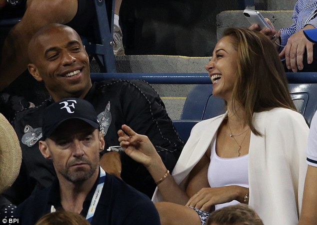 Image of Thierry Henry with his girlfriend, Andrea Rajacic