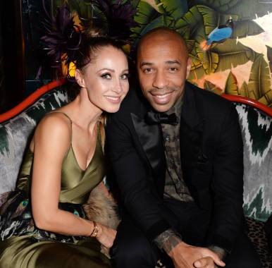Image of Thierry Henry with his girlfriend, Andrea Rajacic