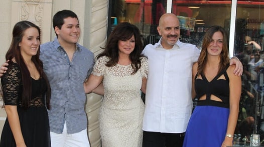 Image of Tom Vitale with his former partner, Valerie Bertinelli, and their kids