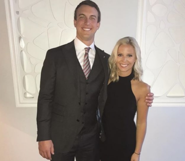 Image of Trevor Siemian with his wife, Bo Siemian