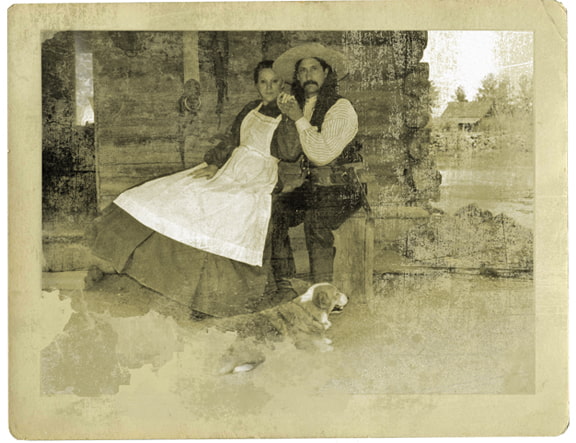 Image of Wild Bill Hickok with his wife, Agnes Lake