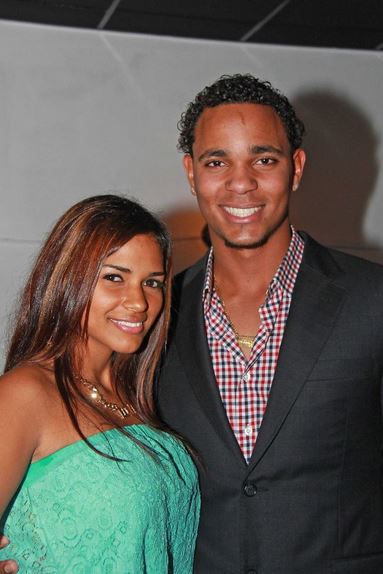 Image of Xander Bogaerts with his girlfriend, Jarnely Martinus