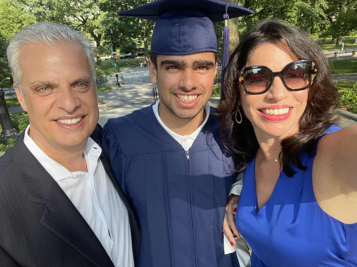 Image of Eric Ripert with his wife, Sandra Ripert, and their son, Adrien Ripert