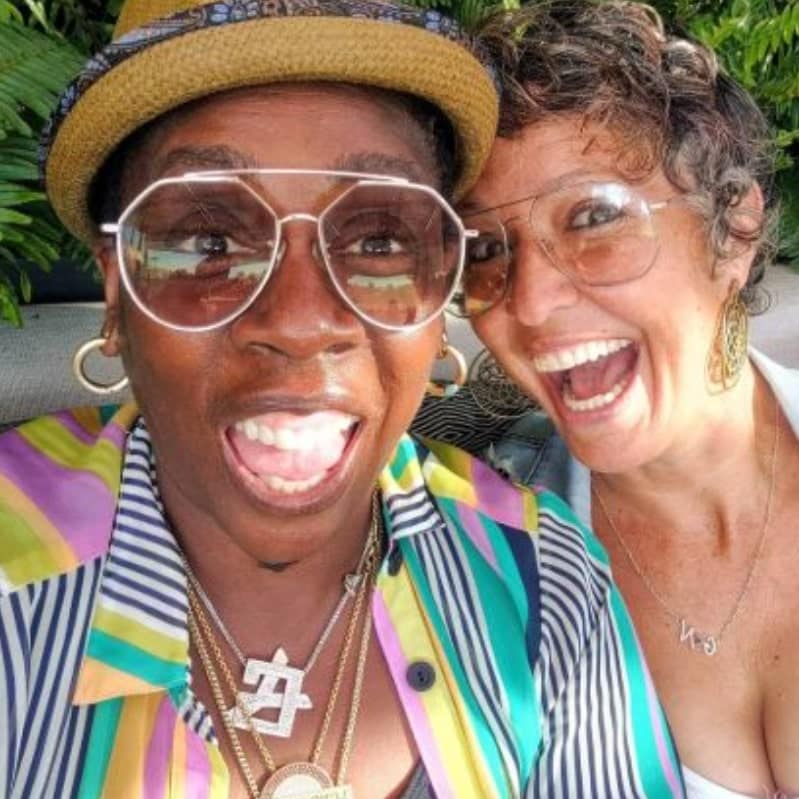 Image of Gina Yashere with her partner, Nina Rose Fischer