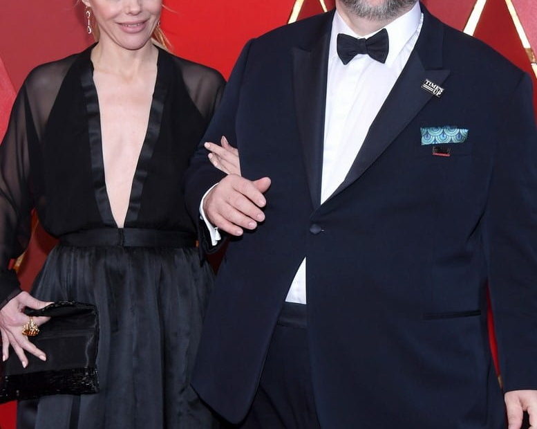 Image of Guillermo del Toro with his current wife, Kim Morgan