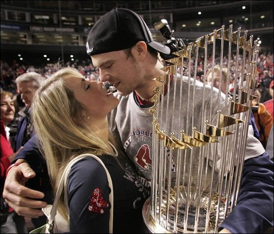 Image of Jon Lester with his wife, Farrah Stone Johnson