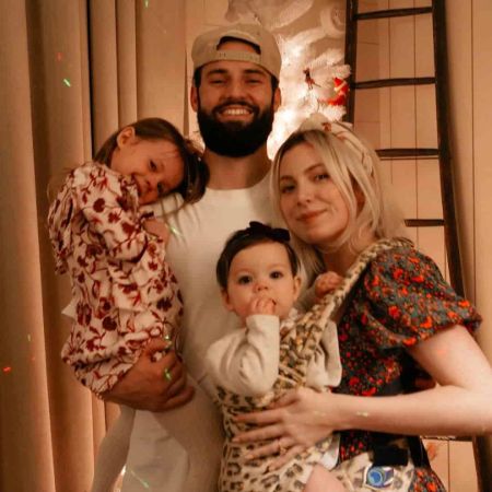 Image of Will Grier with his Wife Jeanne O'Neil Grier Kids Eloise Marie Grier, Adeline James Grier